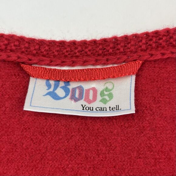 Vintage Boos Austria Boiled Wool Blazer Jacket S Red Cottagecore Alpine - Picture 12 of 14